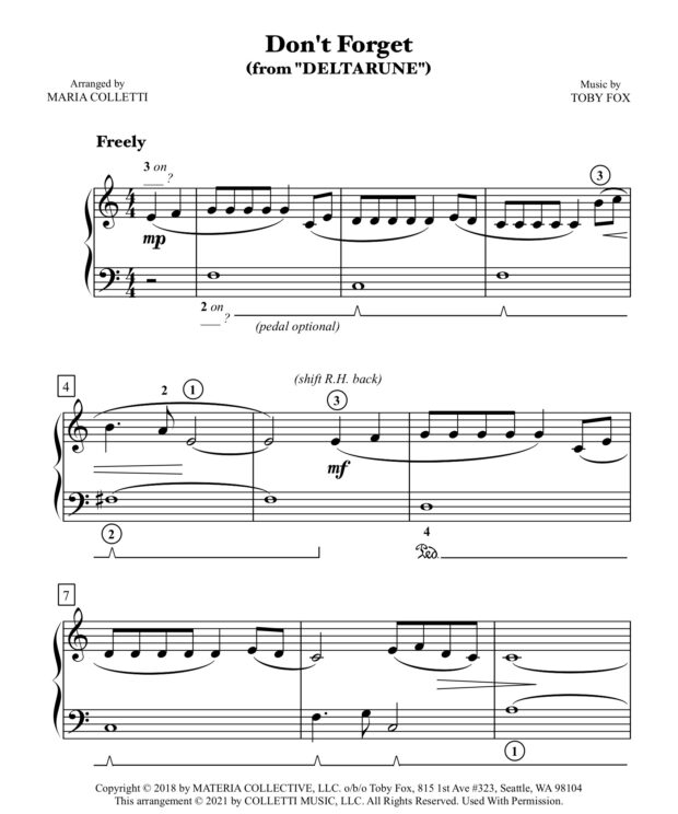 Don't Forget (from DELTARUNE) Level 2