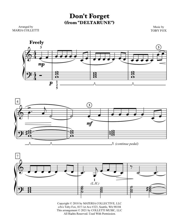 Don't Forget (from DELTARUNE ) Level 3