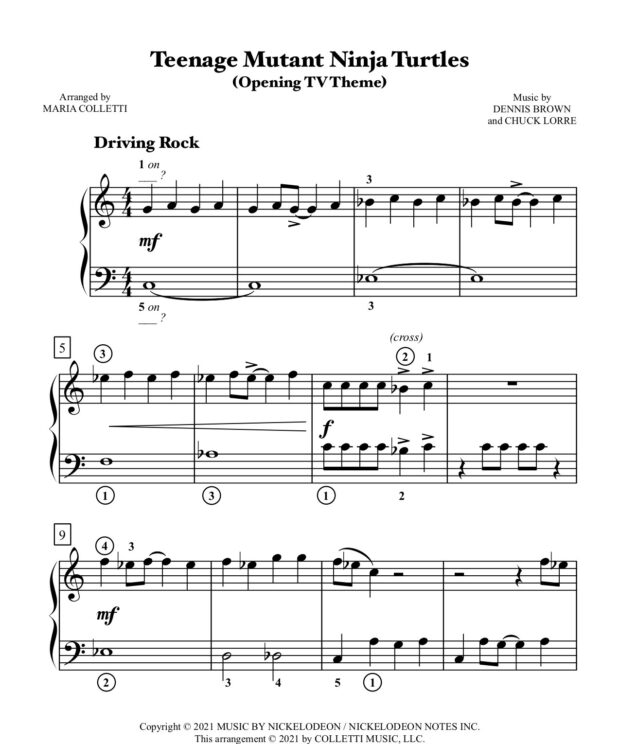 Teenage Mutant Ninja Turtles - Level 2 Piano sheet music
