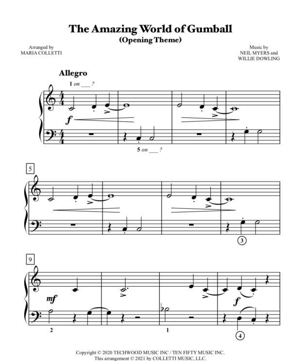 Amazing World Of Gumball Opening Theme (Level 1)